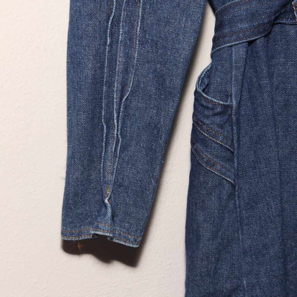 Vintage 70s A. Smile Denim Duster Jacket Coat - Picture 10 of 14